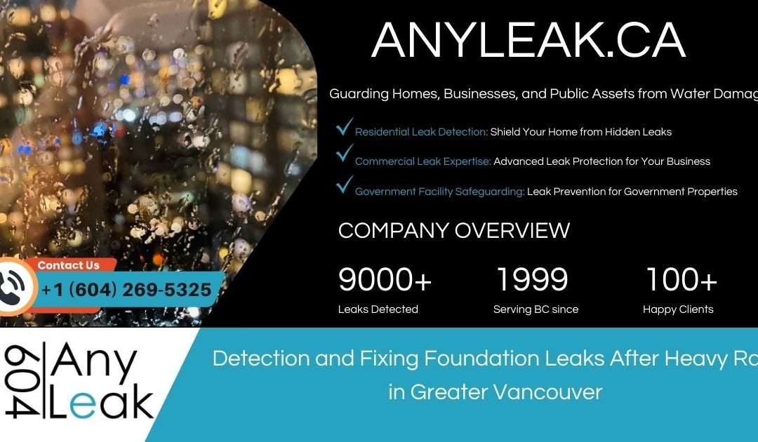 Detection and Fixing Foundation Leaks After Heavy Rain in Greater Vancouver